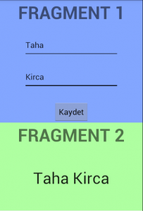 Fragment Data Alışverişi