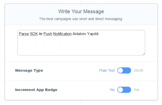 Parsing message