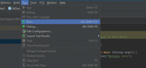 Intellij Java Run