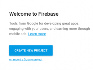 Firebase Create project