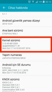 Kernel Sürümü