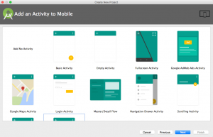 android studio template activity