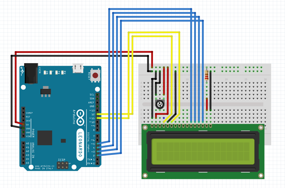 Arduino - LCD devre şeması
