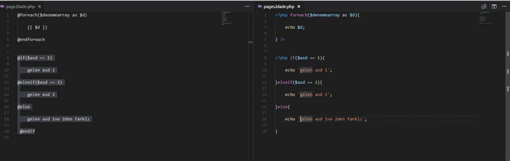 laravel blade templates ile frontend programlama