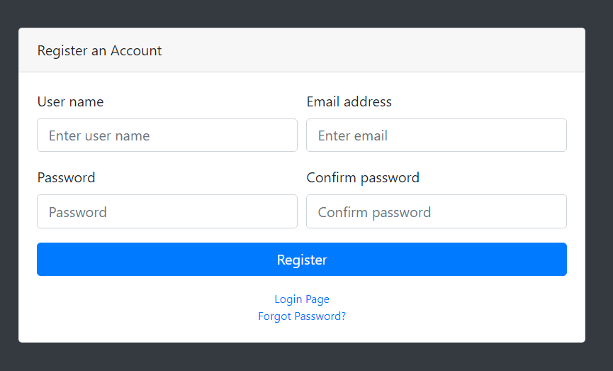 Enter a username. Пароль confirm. /Register пароль. Password Page. Form validation.