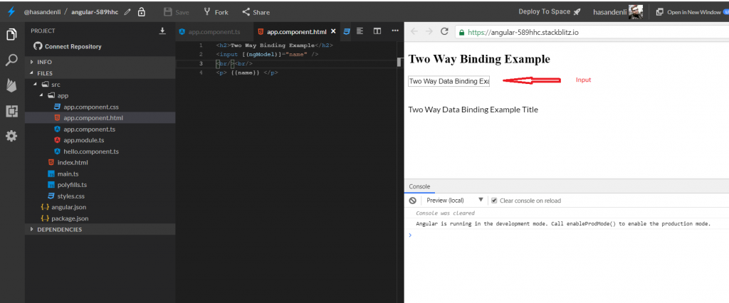 angular two way data binding figure