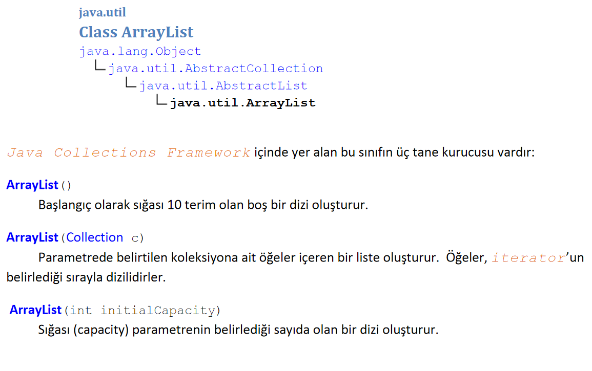 ArrayList Yapısı